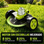 Cortadora de Césped Eléctrica Inalámbrica 3 en 1 - 2 Baterías 21V Bordeadora y Recortadora Liviana - VERDAXO™