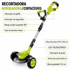 Cortadora de Césped Eléctrica Inalámbrica 3 en 1 - 2 Baterías 21V Bordeadora y Recortadora Liviana - VERDAXO™