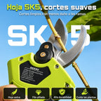 Tijera de Podar Eléctrica Inalámbrica Corte 30mm + 2 Baterías Motor Brushles - SNIPVORA™